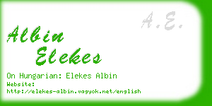 albin elekes business card